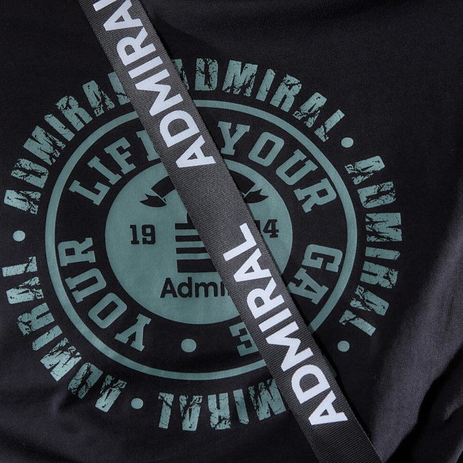 Ανδρικό Μπλουζάκι T-Shirt Button Admiral Μαύρο