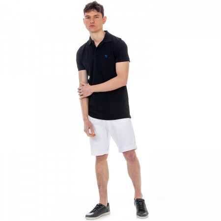 Malibu Ανδρικό Μπλουζάκι T-Shirt Polo Karte Μαύρο