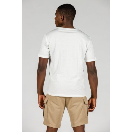 GSA Printed Κοντομάνικη Μπλούζα από Οργανικό Βαμβάκι Άσπρο 