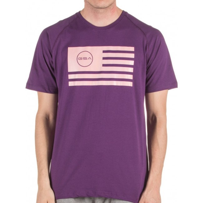 GSA Superlogo Tee 1719039 ΜΟΒ/ΡΟΖ Flag