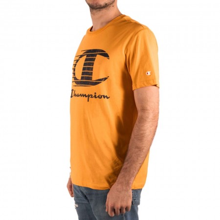 Champion Crewneck T-Shirt M Yellow