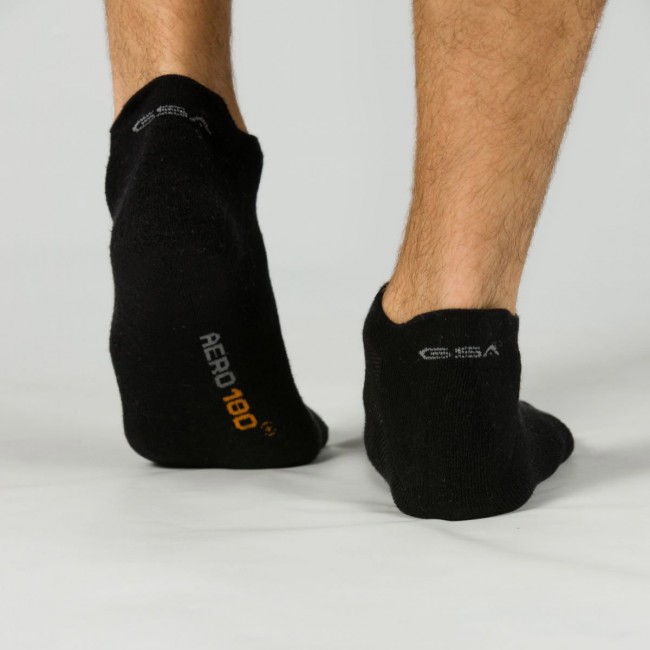 GSA ORGANICPLUS 180 Extra Cushioned Low Cut Socks / 3Pack Black