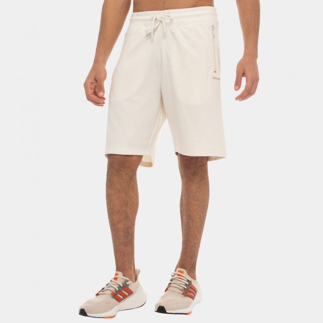 Be Nation Ανδρική βερμούδα Essentials Terry Shorts Off White Be Nation Ανδρική βερμούδα Essentials Terry Shorts Off White