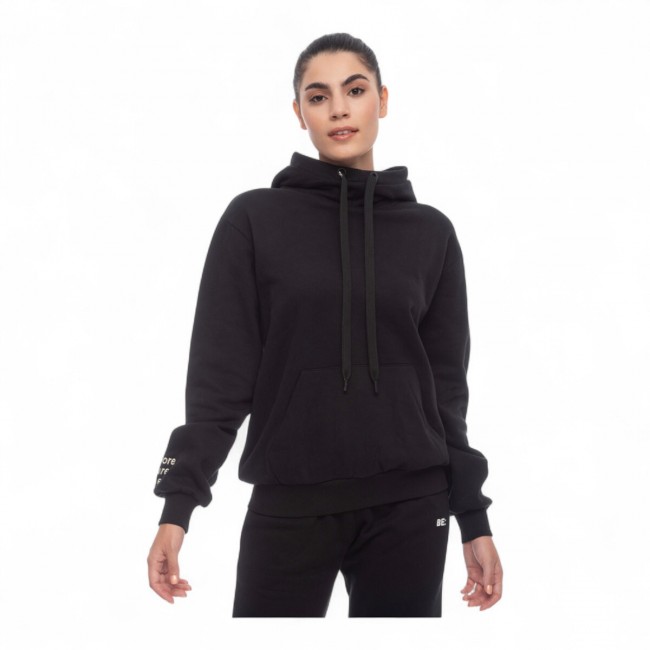 Be:NationΓυναικείο Φούτερ Μαύρο