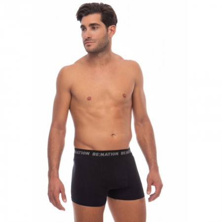 Be:NationΑνδρικά Μποξεράκια Μαυρο 3Pack