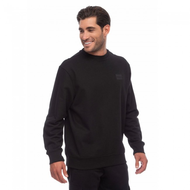 BENATION 06302308 LOGO CREW NECK BLACK 01