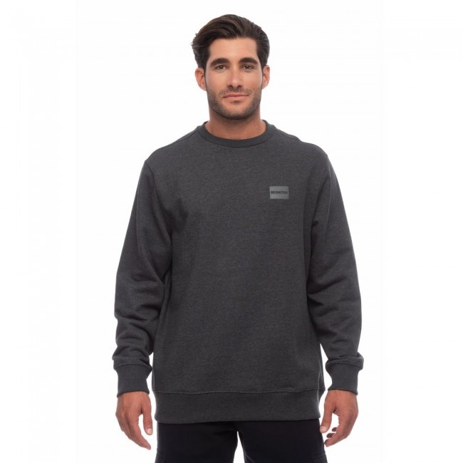 BENATION 06302308 LOGO CREW NECK CHARCOAL 3F