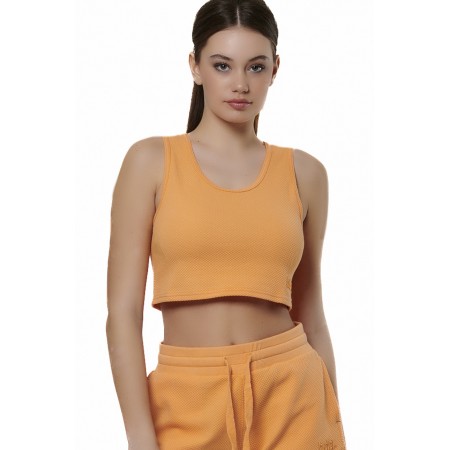 ΓΥΝΑΙΚΕΙΟ WAFFLE CROP ΑΜΑΝΙΚΟ PAPAYA ORANGE