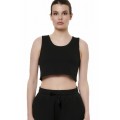 ΓΥΝΑΙΚΕΙΟ WAFFLE CROP ΑΜΑΝΙΚΟ Κωδικός 041515-01-BLACK