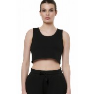 ΓΥΝΑΙΚΕΙΟ WAFFLE CROP ΑΜΑΝΙΚΟ Κωδικός 041515-01-BLACK