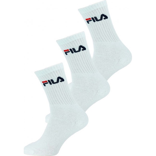 FILA Αθλητικές Κάλτσες Λευκές 3 Ζεύγη