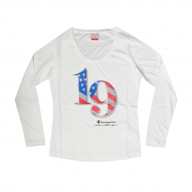 Champion Women's Athlentic American 1919 Custom Fit Top ΑΣΠΡΟ