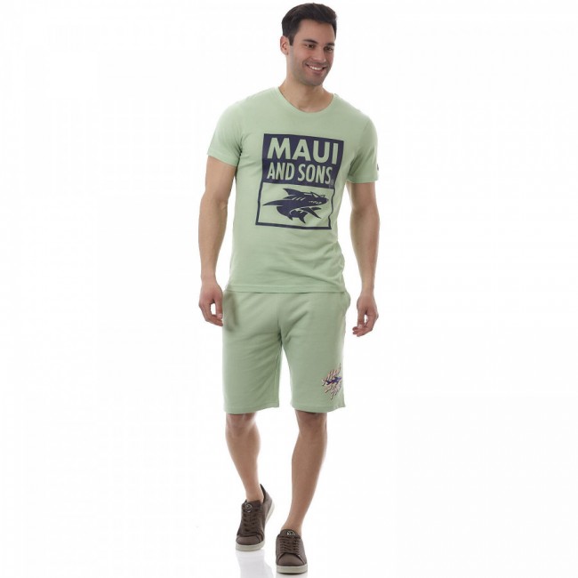Maui Ανδρικό T-Shirt Μπλουζάκι Ralok Πράσινο Maui Ανδρικό T-Shirt Μπλουζάκι Ralok Πράσινο
