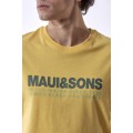 Ανδρικό Μπλουζάκι T-Shirt Water Maui&Sons Κίτρινο