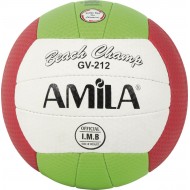 Amila Μπάλα Beach Volley Τρίχρωμη 41652 (Πράσινη/Κόκκινη)