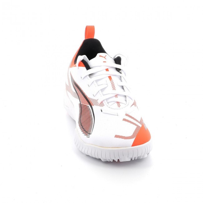 PUMA Παιδικά Ποδοσφαιρικά Ultra 5 Play Tt Mid Jr με Σχάρα Λευκό