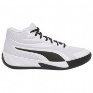 Puma Mid CourtT Pro Μπασκετικά Παπούτσια Λευκά