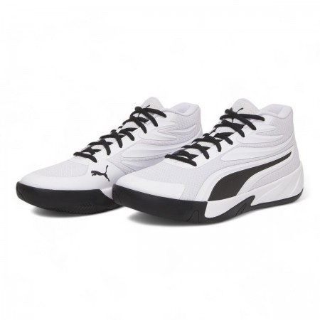Puma Mid CourtT Pro Μπασκετικά Παπούτσια Λευκά