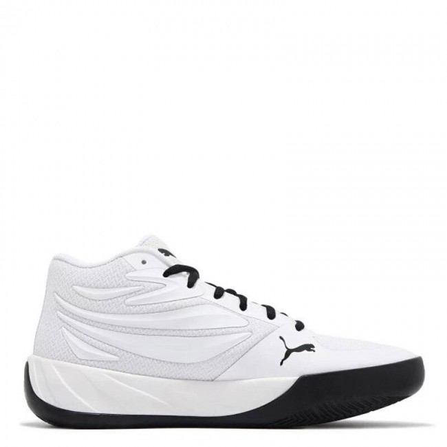Puma Mid CourtT Pro Μπασκετικά Παπούτσια Λευκά