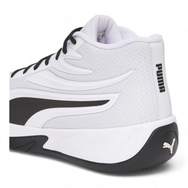 Puma Mid CourtT Pro Μπασκετικά Παπούτσια Λευκά