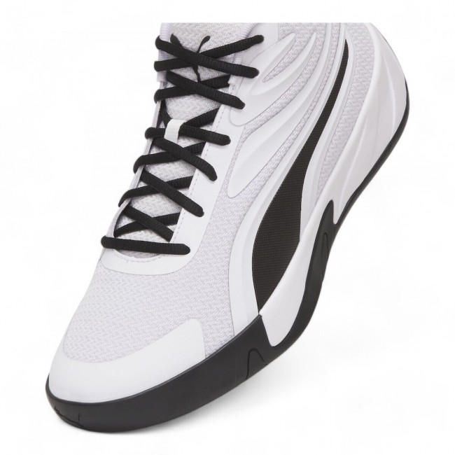 Puma Mid CourtT Pro Μπασκετικά Παπούτσια Λευκά