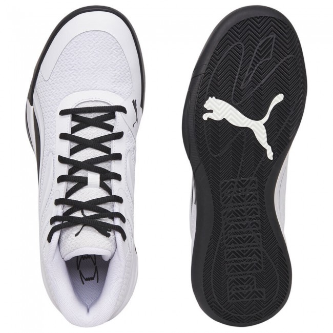 Puma Mid CourtT Pro Μπασκετικά Παπούτσια Λευκά